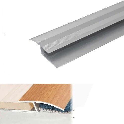 40mm Anodised Aluminium Door Threshold Ramp Profile silver- finishings UK