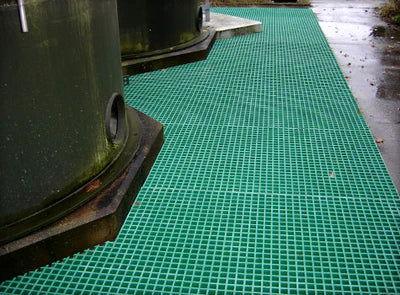 50mm GRP Open Mesh Grating For Ramps And Covers - finishings UK
