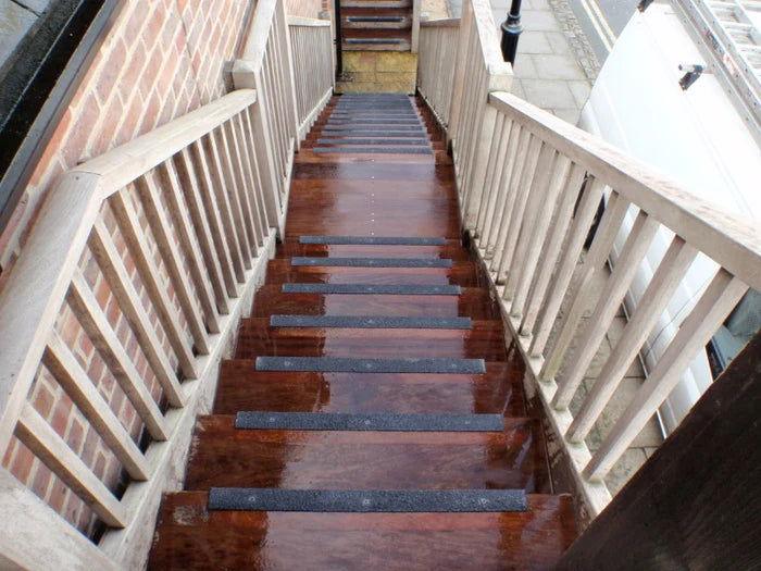 90mm Fine Grit Non-Slip Decking Strips – Safe, Subtle Grip for Damp & Frosty Conditions - finishings UK