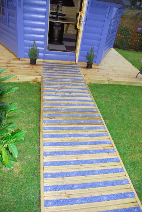 90mm Fine Grit Non-Slip Decking Strips – Safe, Subtle Grip for Damp & Frosty Conditions - finishings UK