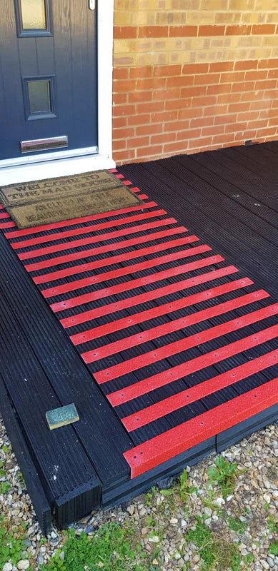 90mm Fine Grit Non-Slip Decking Strips – Safe, Subtle Grip for Damp & Frosty Conditions - finishings UK