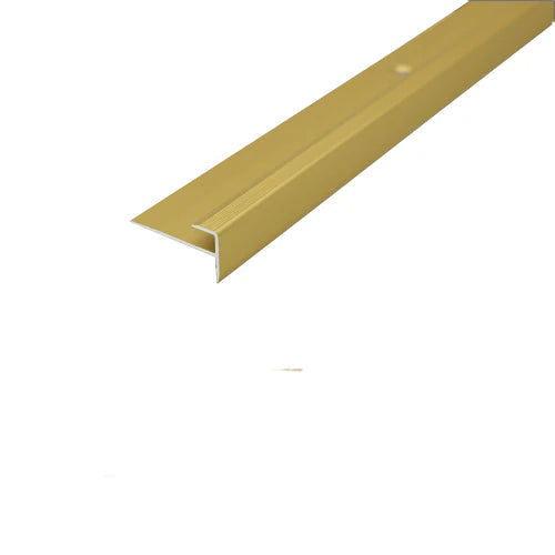 Anodised Aluminium LVT Stair Nosing Edge Profile For 5mm Flooring 28 x 14.5mm - finishings UK