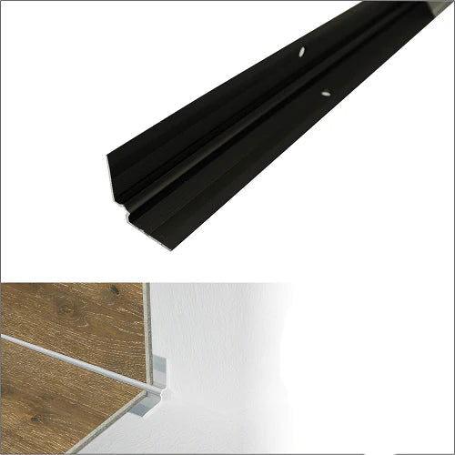 Anodised Aluminium LVT Stair Nosing Inner Corner For 5mm Flooring 28 x 28mm - finishings UK