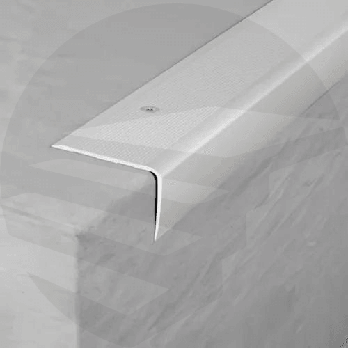 Anodised Aluminium Non Slip Ribbed Treads Stair Nosing Edge Trim 41mm x 26.6mm - finishings UK