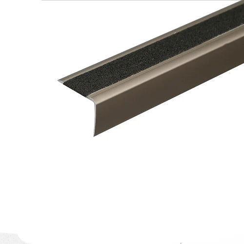 Anodised Aluminium Non Slip Stair Nosing Edge Trim With Tape - finishings UK