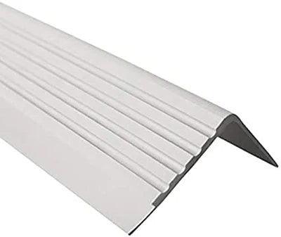 Anti Slip Nosing Rubber Angle Step Edge 40x40mm silver- finishings UK