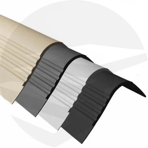 anti-slip rubber stair nosing 40x40mm UK - Step Edge PVC - finishings UK