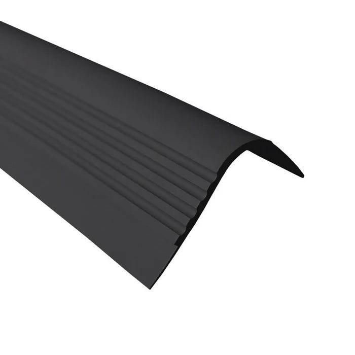 black rubber edge trim for stairs Anti Slip Stair Nosing Rubber Angle Step Edge PVC - finishings UK