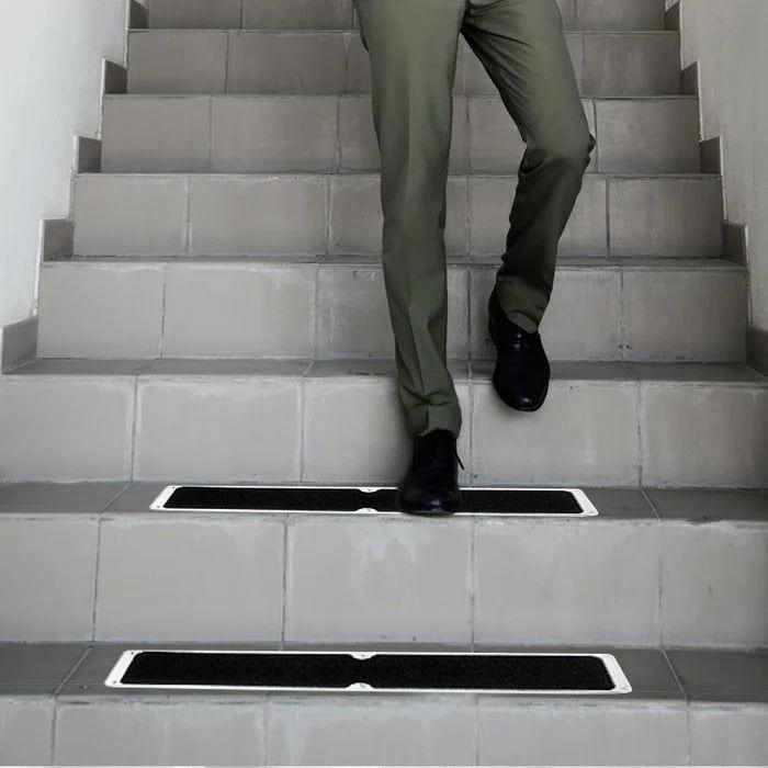 Close-up of Weatherproof Bolt-Down Step Anti-Slip Aluminium Treads.