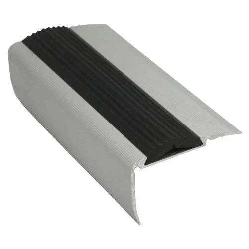 airport and hospital stair nosing aluminium profile with rubber grip insert - finishings UK