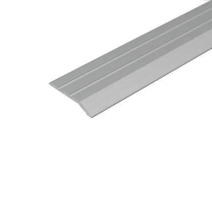 30mm Aluminium door threshold strip sealing gaps to block draughts and moisture silver- finishings UK