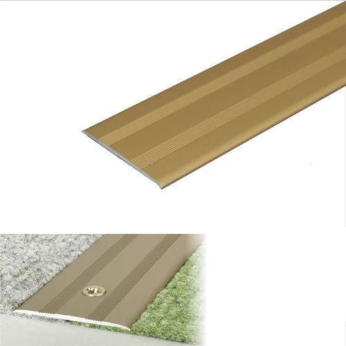 35mm Anodised Aluminium Flat Door Threshold Profile gold- finishings UK