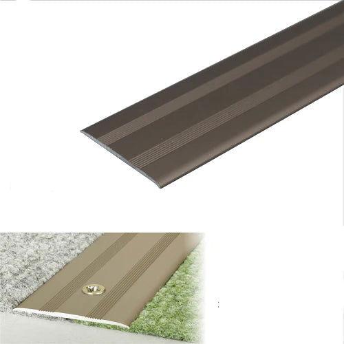 35mm Anodised Aluminium Flat Door Threshold Profile black- finishings UK