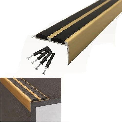 Aluminium Anti Slip Stair Edge Nosing For Edge Protection  with screws- finishings UK