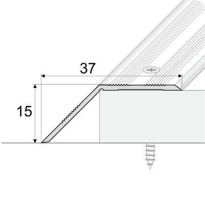 Anodised Aluminium Door Threshold Ramp Profile 900x37mm - finishings UK
