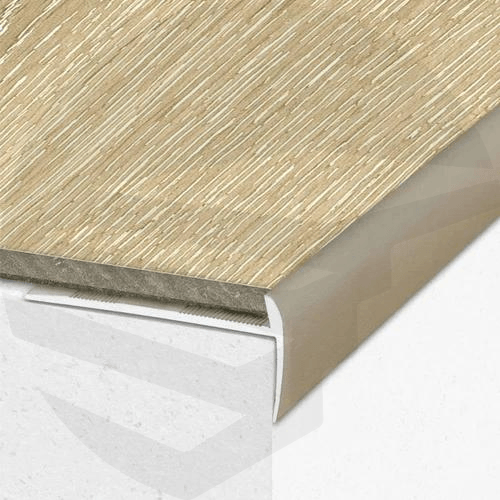 Anodised Aluminium LVT Stair Nosings for UK homes and businesses 5mm Flooring  wooden color- finishings UK