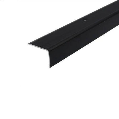 Anodised Aluminium Non Slip Ribbed Treads Stair Nosing Edge Trim 41mm x 26.6mm - finishings UK