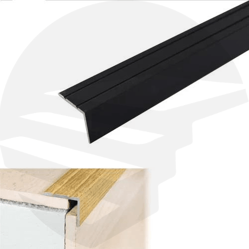 Anodised Aluminium Self Adhesive Stair Nosing Edge Trim 25 x 20mm - finishings UK