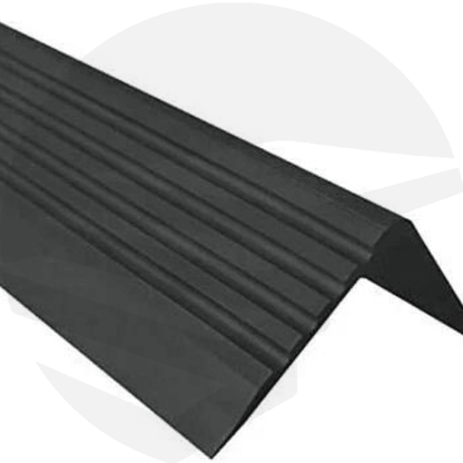 Anti Slip Bullnose Stair Nosing 1.2 Meters 46.45" Length Rubber Angle Step Edge black- finishings UK