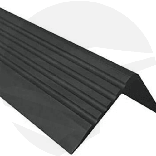 Anti Slip Bullnose Stair Nosing 1.2 Meters 46.45" Length Rubber Angle Step Edge black- finishings UK