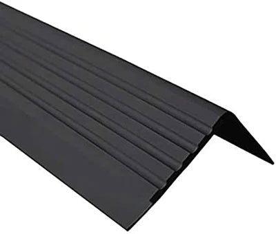Anti Slip Nosing Rubber Angle Step Edge 40x40mm jet black- finishings UK
