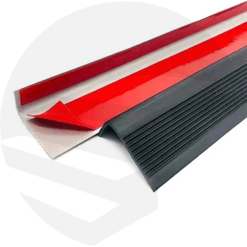 Black Bullnose Non Slip Nosing Self-Adhesive Edging Strip - 50x25mm - finishings UK