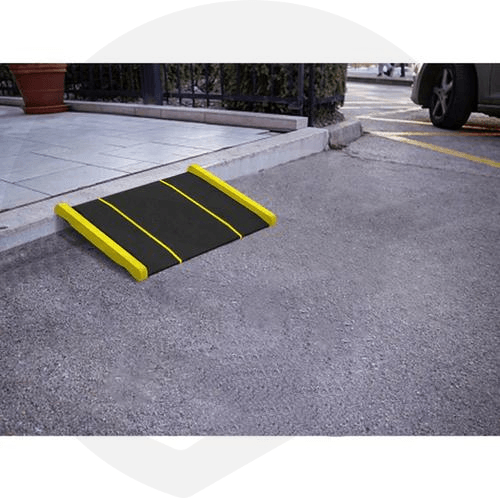 GRP Access Ramp black and yellow- finishings UK