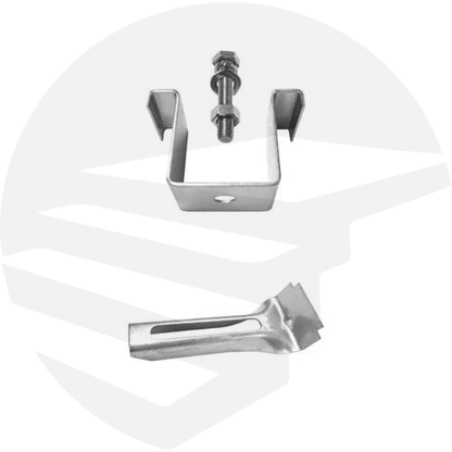 J Clamp Set | Heavy-Duty Silver J Hook Clamps with Bolts - finishings UK
