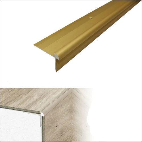 Luxury Click Vinyl Flooring Stair Nosing Edge Profile Trim - finishings UK