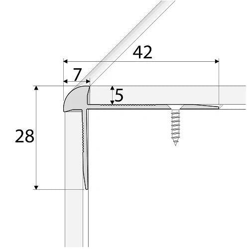 Luxury Click Vinyl Flooring Stair Nosing Edge Profile Trim - finishings UK