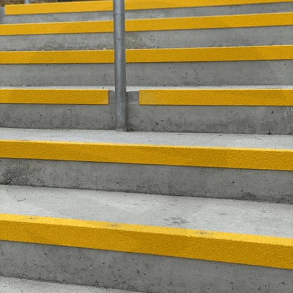 Medium Grit Anti-Slip Stair Nosing yellow- finishings UK