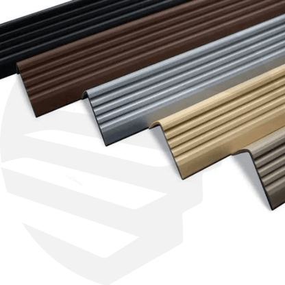 ND 40x25mm Bullnose Self Adhesive Stair Anti Slip Nosing Rubber Angle Step Edge multi color - finishings UK