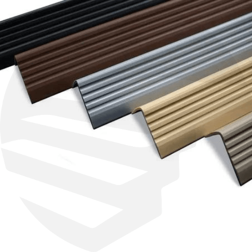 ND 40x25mm Bullnose Self Adhesive Stair Anti Slip Nosing Rubber Angle Step Edge multi color - finishings UK