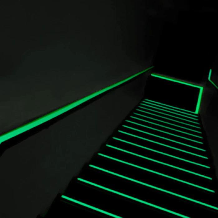 Glow in the Dark Stair Nosings for UK homes and businesses, stairs real view