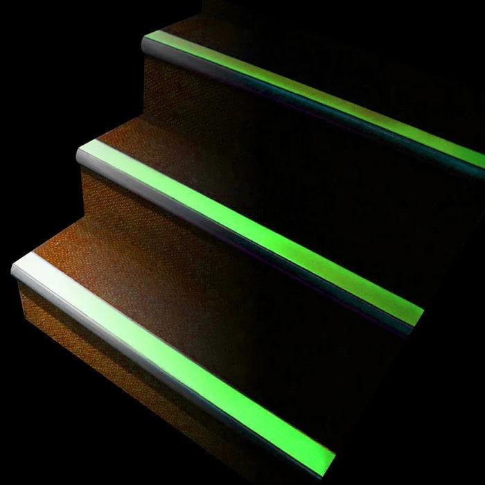 Safety Glow Stair Nosing dark pictures- finishings UK