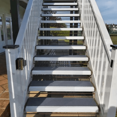 Standard Duty Anti-Slip GRP Stair Treads stairs view- finishings UK